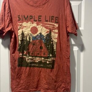 Simple Life Graphic T-Shirt - Red